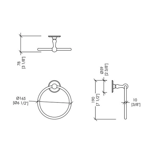 Полотенцедержатель Devon&Devon Old Navy MIL605CR, хром Полотенцедержатель Devon&Devon Old Navy MIL605CR, хром