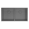 Кухонная мойка Lemark PRORAN 900 с двумя чашами из нержавеющей стали, графит 9936139 Кухонная мойка Lemark PRORAN 900 с двумя чашами из нержавеющей стали, графит 9936139