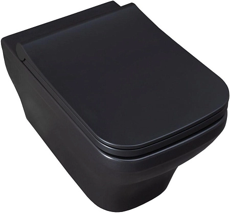 Унитаз подвесной Allen Brau Infinity 4.21011.31 с крышкой, черный матовый