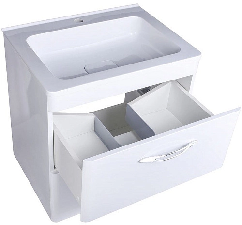 Тумба под раковину Style Line Каре 60 (2 ящ.) Люкс белая, PLUS СС-00002268 Тумба под раковину Style Line Каре 60 (2 ящ.) Люкс белая, PLUS СС-00002268