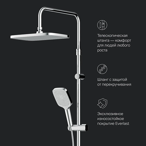 Душевая система AM.PM Func F078F300 с термостатом Душевая система AM.PM Func F078F300 с термостатом