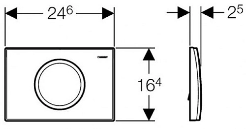 Клавиша смыва Geberit 115.120.11.1 Delta 11 пластик,цветбелый Клавиша смыва Geberit 115.120.11.1 Delta 11 пластик,цветбелый
