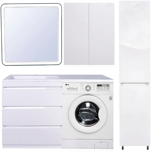 Тумба под раковину Style Line Даллас 150 3 ящика Люкс белая PLUS СС-00002305 Тумба под раковину Style Line Даллас 150 3 ящика Люкс белая PLUS СС-00002305