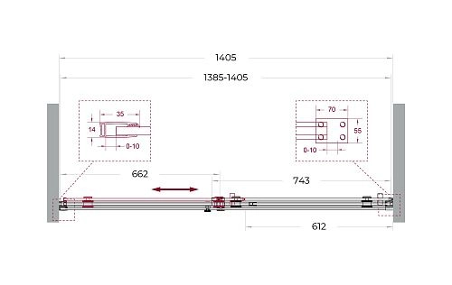 Душевая дверь BelBagno SOFT_CLOSE-2-BF-1-140-C-GM 140 см, профиль оружейная сталь, стекло прозрачное Душевая дверь BelBagno SOFT_CLOSE-2-BF-1-140-C-GM 140 см, профиль оружейная сталь, стекло прозрачное