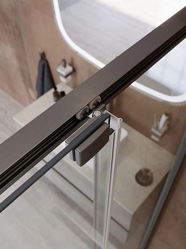 Душевая дверь CEZARES LUX-B-FS-11-130-C-GM 130 см, профиль оружейная сталь, стекло прозрачное Душевая дверь CEZARES LUX-B-FS-11-130-C-GM 130 см, профиль оружейная сталь, стекло прозрачное