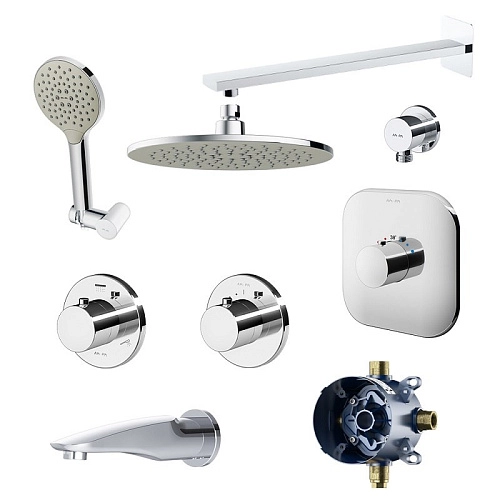 Душевая система Am.Pm FM0060000 термостатическая, хром Душевая система Am.Pm FM0060000 термостатическая, хром
