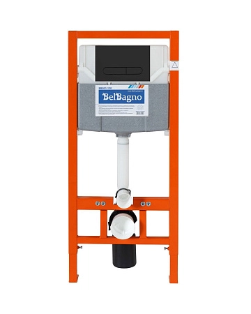 Инсталляция для унитаза BelBagno BB001-120 с клавишей смыва BB007-PR-NERO.M