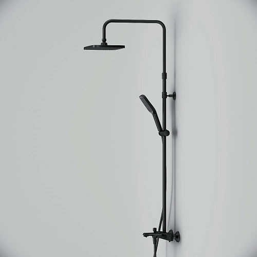 Душевая система AM.PM Func F078F522 с термостатом, черная Душевая система AM.PM Func F078F522 с термостатом, черная