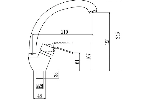 Смеситель для кухни Fmark FM4163 Смеситель для кухни Fmark FM4163