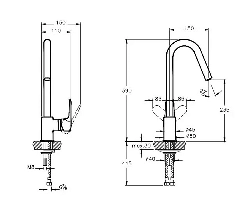 Смеситель для кухни Vitra Root Round A4274226EXP медь Смеситель для кухни Vitra Root Round A4274226EXP медь