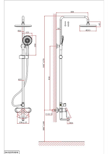 Душевая система D&K Bayern Furth (DA1523701B18) Душевая система D&K Bayern Furth (DA1523701B18)