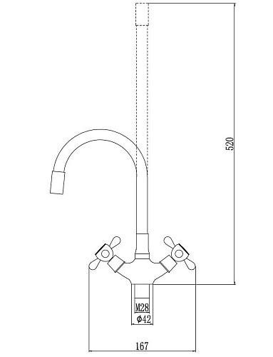 Смеситель для кухни Fmark FM4319-02 с гибким цветным изливом Смеситель для кухни Fmark FM4319-02 с гибким цветным изливом