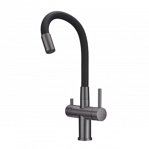 Смеситель для кухни Milacio Ultra 560 (MCU.560.GM) под фильтр, вороненая сталь Смеситель для кухни Milacio Ultra 560 (MCU.560.GM) под фильтр, вороненая сталь