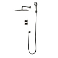 Душевая система Lemark Bronx LM3749GM термостатическая, встраиваемая, графит