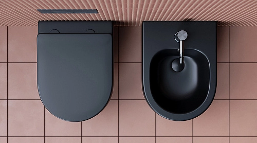 Биде подвесное Ceramica Nova PLAY CN3002MB черный матовый Биде подвесное Ceramica Nova PLAY CN3002MB черный матовый