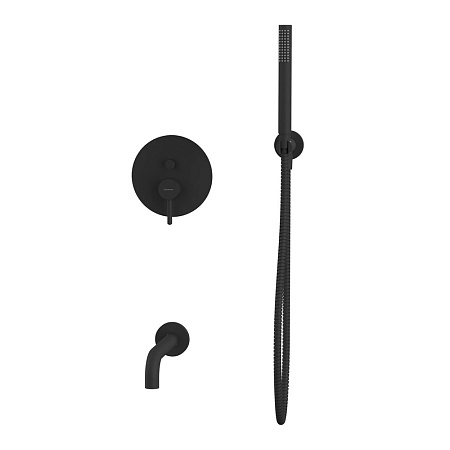 Смеситель для ванны WHITECROSS Y YSET06BL (черный мат) скрытого монтажа