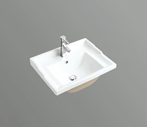 Раковина CeramaLux NYJ840-60 врезная, белый Раковина CeramaLux NYJ840-60 врезная, белый