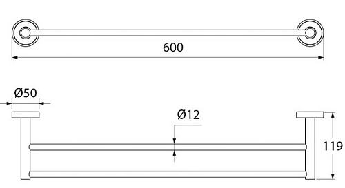 Полотенцедержатель Iddis Calipso двойной CALSB20i49 Полотенцедержатель Iddis Calipso двойной CALSB20i49
