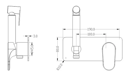 Гигиенический душ Boheme SPECTRE Gold 457-G
