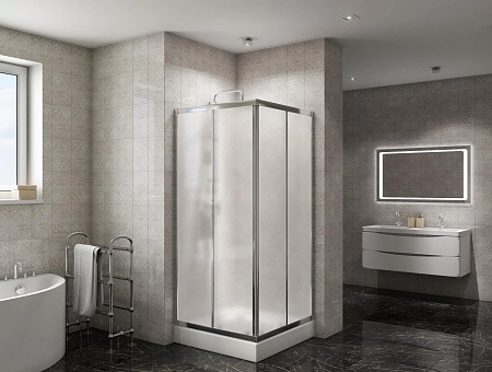 Душевой уголок BelBagno DUE-A-2-90-P-Cr 900x900 мм