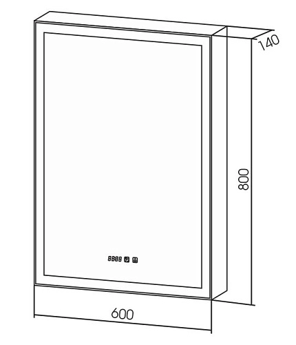 Зеркальный шкаф Silver mirrors Киото 60 (LED-00002359) Зеркальный шкаф Silver mirrors Киото 60 (LED-00002359)