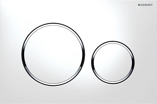 Клавиша смыва Geberit 115.882.KJ.1 Sigma20 пластик, белый/хром глянец Клавиша смыва Geberit 115.882.KJ.1 Sigma20 пластик, белый/хром глянец