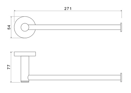 Полотенцедержатель Aquatek Европа AQ4119BGM черный хром шлифованный Полотенцедержатель Aquatek Европа AQ4119BGM черный хром шлифованный