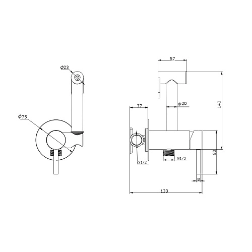 Гигиенический душ RUSH Capri (CA1435-98) Гигиенический душ RUSH Capri (CA1435-98)