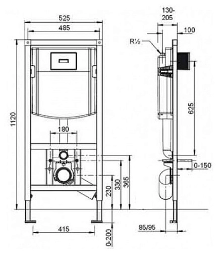 Комплект унитаз с инсталляцией и клавишей смыва Villeroy & Boch O.Novo 5660D001 (5660 D0 01) Комплект унитаз с инсталляцией и клавишей смыва Villeroy & Boch O.Novo 5660D001 (5660 D0 01)