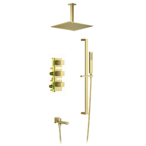 Душевая система Timo Selene SX-2239/17SM встраиваемая с термостатом золото матовое Душевая система Timo Selene SX-2239/17SM встраиваемая с термостатом золото матовое