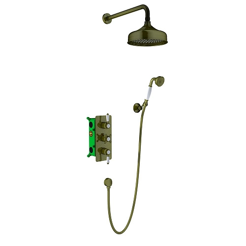 Душевая система Timo Nelson SX-1391/02SM встроенная с термостатом, антик Душевая система Timo Nelson SX-1391/02SM встроенная с термостатом, антик