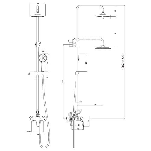 Душевая система Lemark Poseidon (LM4260C) Душевая система Lemark Poseidon (LM4260C)