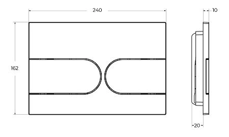 Клавиша смыва BelBagno BB-11-BL белый глянец