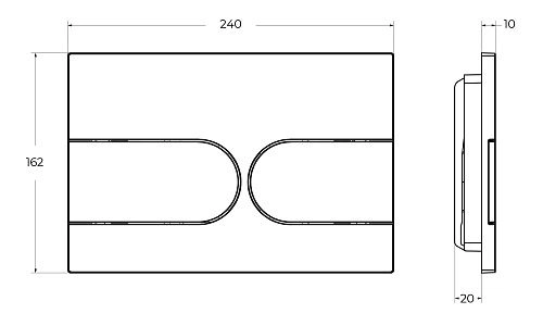 Клавиша смыва BelBagno BB-11-BL белый глянец Клавиша смыва BelBagno BB-11-BL белый глянец