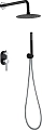 Душевая система Boheme UNO 464-2-BCR черный хром с изливом Душевая система Boheme UNO 464-2-BCR черный хром с изливом