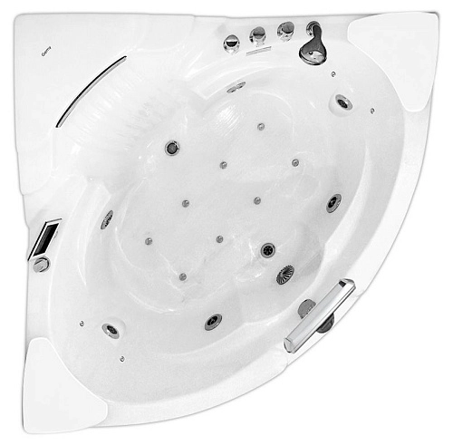 Акриловая ванна Gemy G9082 O 152x152 угловая, универсальная, гидромассажная Акриловая ванна Gemy G9082 O 152x152 угловая, универсальная, гидромассажная