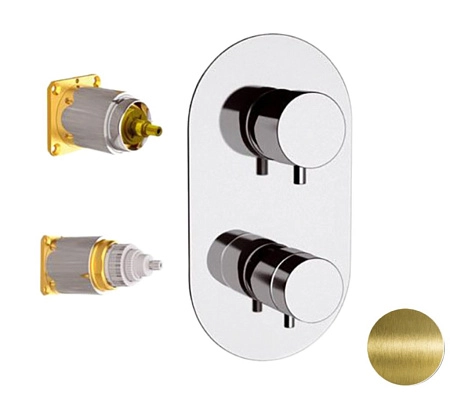 Смеситель для душа Remer Elegance NT93KBVO термостатический, состаренная латунь