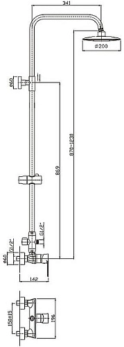 Душевая система Haiba HB2411 Душевая система Haiba HB2411