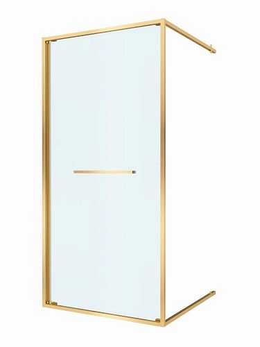 Душевая дверь CEZARES LUX-B-FS-1-90-C-BORO 90 см, профиль брашированное золото, стекло прозрачное Душевая дверь CEZARES LUX-B-FS-1-90-C-BORO 90 см, профиль брашированное золото, стекло прозрачное