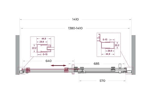 Душевая дверь BelBagno MARINO-2-BF-1-140-C-CR 140 см, профиль хром, стекло прозрачное Душевая дверь BelBagno MARINO-2-BF-1-140-C-CR 140 см, профиль хром, стекло прозрачное