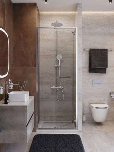 Душевая дверь CEZARES LUX-B-FS-1-80-C-CR 80 см, профиль хром, стекло прозрачное Душевая дверь CEZARES LUX-B-FS-1-80-C-CR 80 см, профиль хром, стекло прозрачное