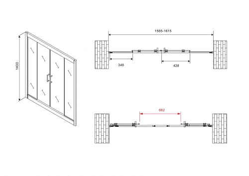 Шторка на ванну ABBER Schwarzer Diamant AG57160M 160 см универсальная, профиль хром, стекло матовое Шторка на ванну ABBER Schwarzer Diamant AG57160M 160 см универсальная, профиль хром, стекло матовое