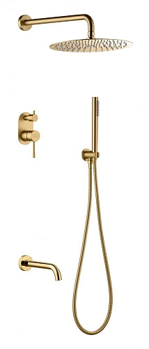 Душевая система Boheme Uno 464-2-MG скрытого монтажа матовое золото Душевая система Boheme Uno 464-2-MG скрытого монтажа матовое золото