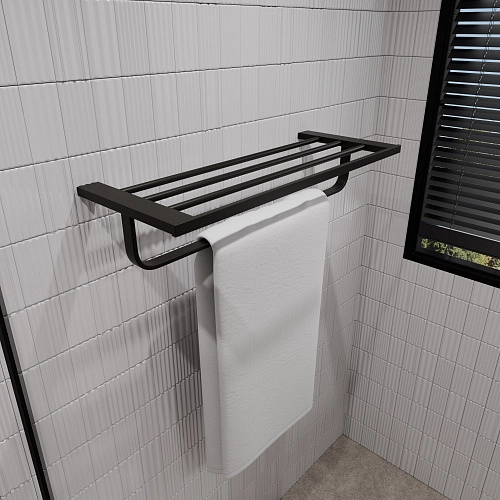 Полотенцедержатель Milacio Ultra (MCU.955.MB) настенная черный матовый Полотенцедержатель Milacio Ultra (MCU.955.MB) настенная черный матовый