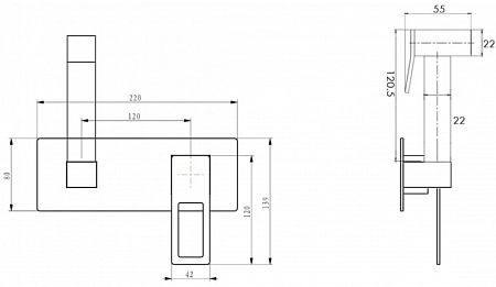 Гигиенический душ Boheme Q 147-WCR.2 WHITE CHROME.2