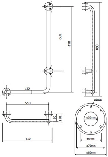 Поручень Bemeta HELP program 301122044 Поручень Bemeta HELP program 301122044