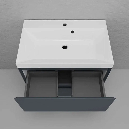 Тумба под раковину Style Line Манхэттен 70 см ЛС-00002375 напольная, графит Тумба под раковину Style Line Манхэттен 70 см ЛС-00002375 напольная, графит