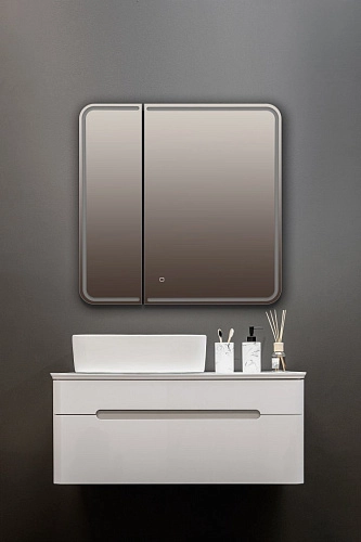 Зеркальный шкаф SILVER MIRRORS 805x800 Alliance - BLACK (LED-00002611) Зеркальный шкаф SILVER MIRRORS 805x800 Alliance - BLACK (LED-00002611)