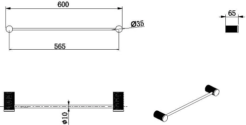 Полотенцедержатель Allen Brau Priority 4.0 6.31D11-MG графит брашированный Полотенцедержатель Allen Brau Priority 4.0 6.31D11-MG графит брашированный