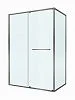 Душевой уголок CEZARES LUX-AH-FS-11-130/90-C-GM 130x90 см, профиль оружейная сталь, стекло прозрачное